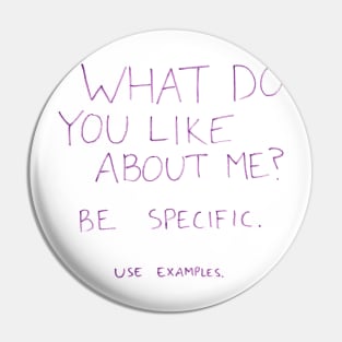 Be Specific Pin