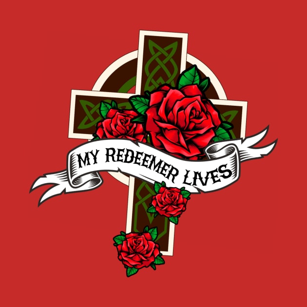 My Redeemer Lives, Vintage Tattoo by AlondraHanley