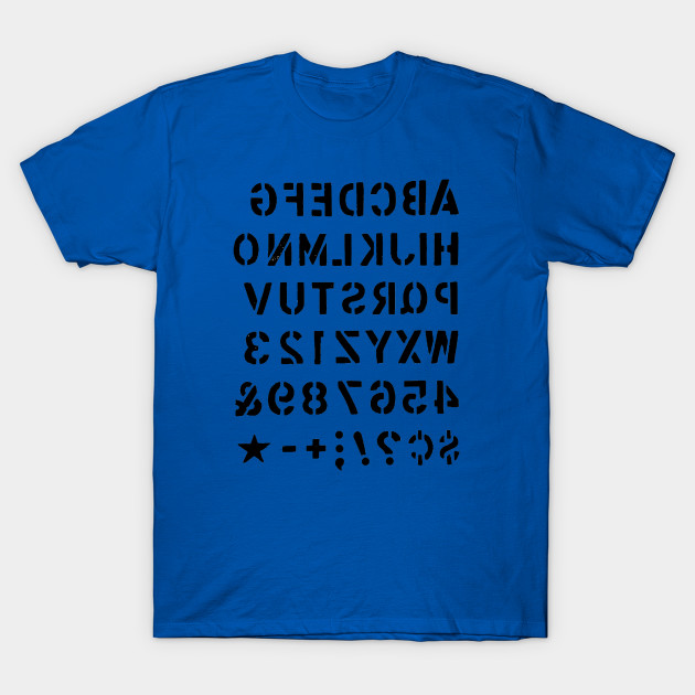 Reverse Stencil Alphabet T Shirt Teepublic