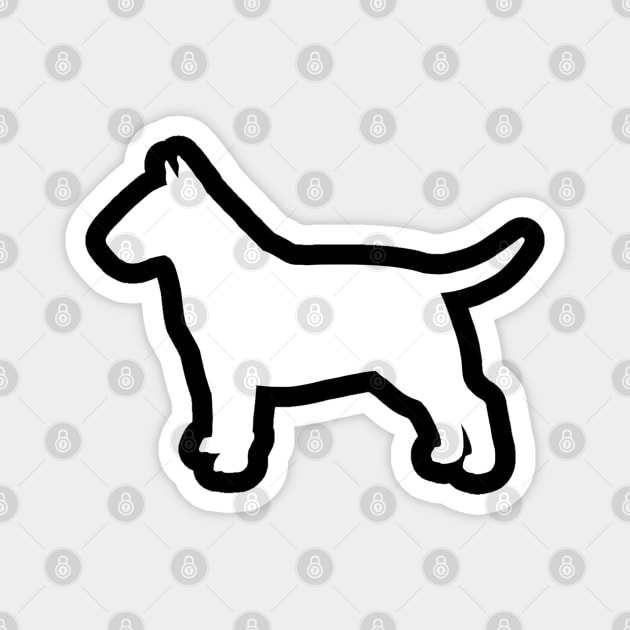 Bull Terrier Silhouette Magnet by Coffee Squirrel