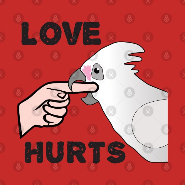 Love Hurts - Bare Eyed Cockatoo Parrot by Einstein Parrot