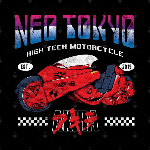 Neo Tokyo Kaneda Bike The Capsules Biker Gang by VerydudeShirt