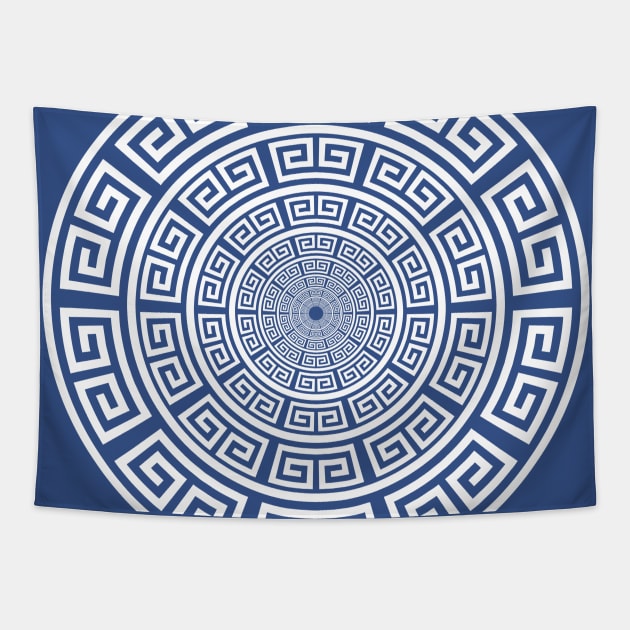 Meander Ancient Greek Symbol Tapestry by Scar