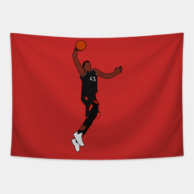 Pascal Siakam Dunk Tapestry by rattraptees