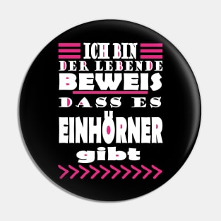 Einhorn Beweis Glitzer Geschenkidee Pink Pin