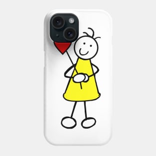 Cute Girl with Heart Phone Case