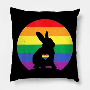 Lgbt Rabbit Gay Pride Month Support Equality Pillow