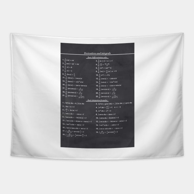 Derivatives And Integrals Tapestry by ScienceCorner