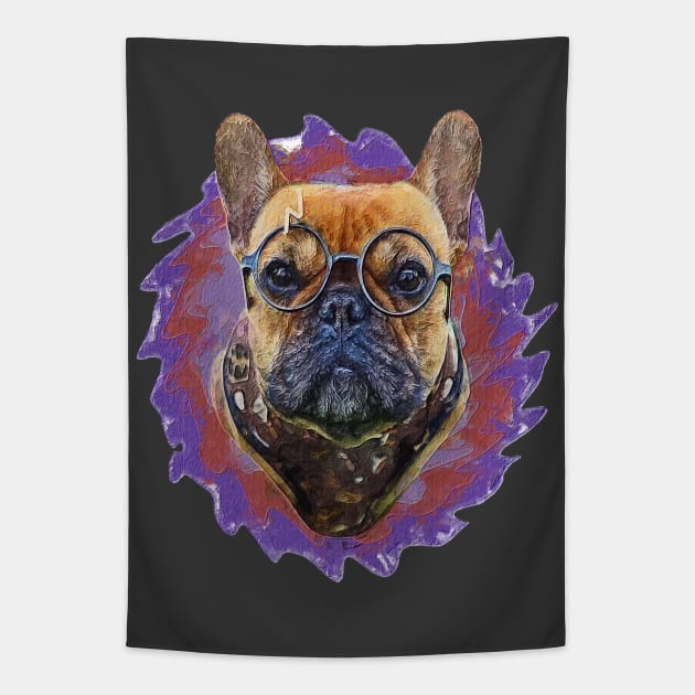 Oil Paint Frenchie Bulldog Tapestry by Leon Star Shop