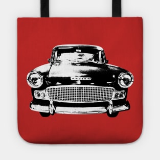 Standard Ensign 1960s British classic car monoblock black and white Tote