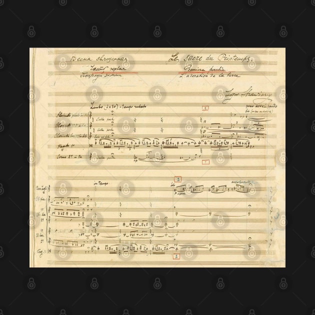 Stravinsky | Rite of Spring | Original manuscript sheet by Musical design