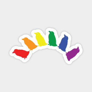 Abstract Pride Penguins Rainbow Magnet