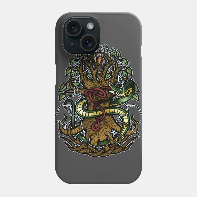 Yggdrasil Ragnarok (Full Color) Phone Case by celtichammerclub