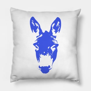 Blue Democratic Donkey Gifts Pillow