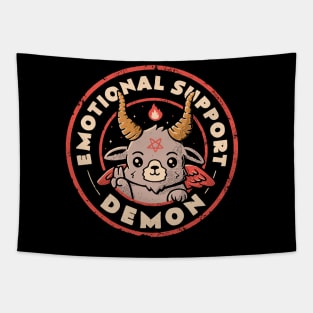 Emotional Support Demon - Funny Evil Baphomet Gift Tapestry