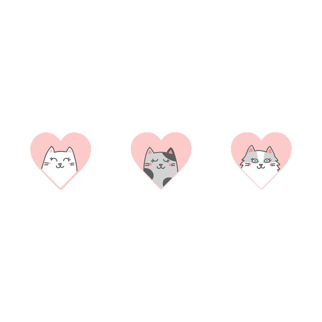 Cats in hearts by ewdondoxja