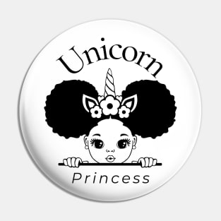 Afro Pom Pom Girl - Unicorn Princess Pin