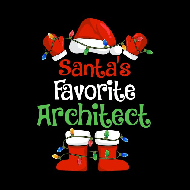 Santa's Favorite Architect Funny Christmas Pajamas by cloverbozic2259lda