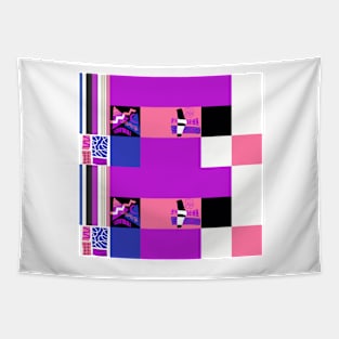 Abstract genderfluid pride Tapestry