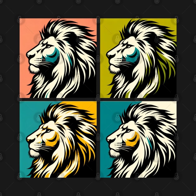 Bold Pop Art Lion Print - Add a Roaring Splash of Color to Your Space! by PawPopArt