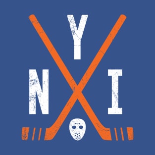 NYI Retro Sticks - Blue T-Shirt