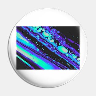 Blue Abstract Watercolor Swirl Pin