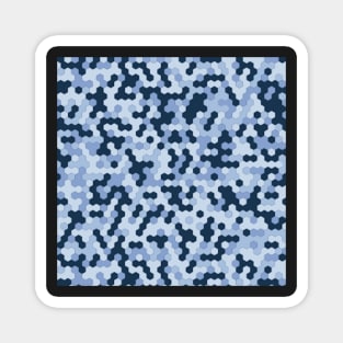 Digital Camouflage Blue Print Pattern Magnet