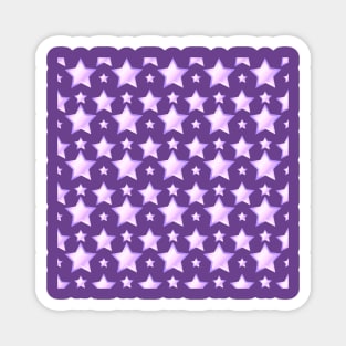 Purple and Lilac Stars Pattern by Cheeky Witch Magnet