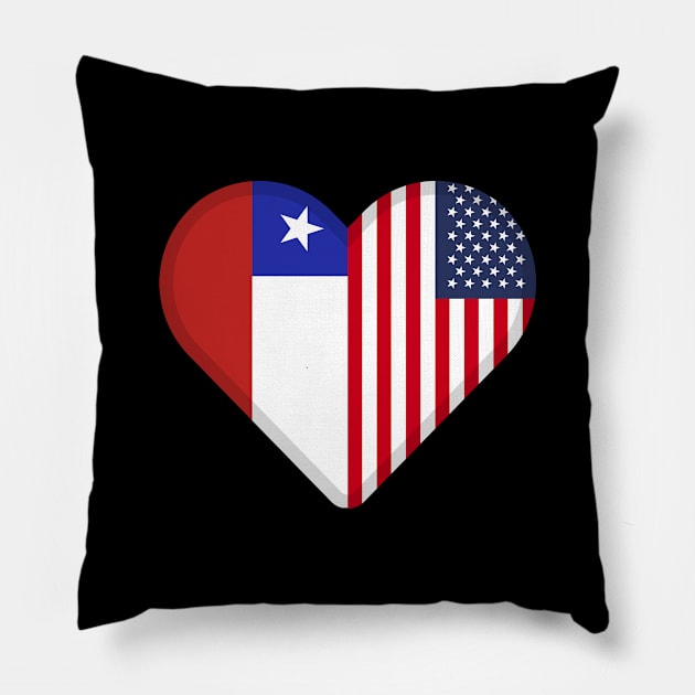 half chilean, half american Pillow by adigitaldreamer