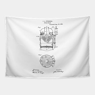 Steam Boiler Vintage Patent Hand Drawing Tapestry