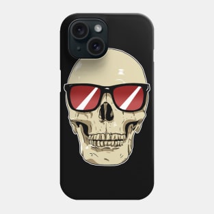 Skull Wearing Sunglasses Red Lenses Phone Case