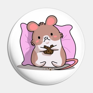 The mouse eats a cookie, 2020 year Сhristmas Pin