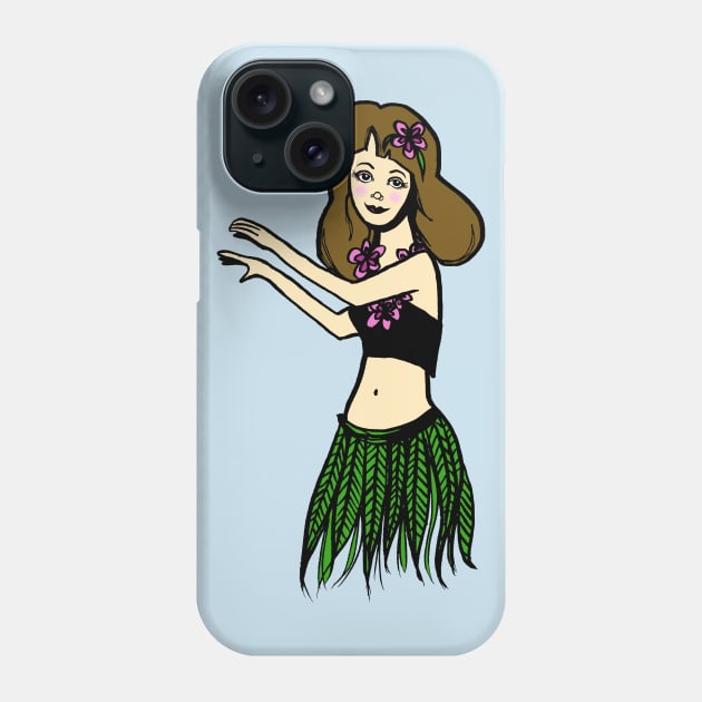 Dancing Hula Girl: Happy Hawaii Phone Case by Tessa McSorley