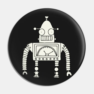 Bottie:Retro Robot Pin