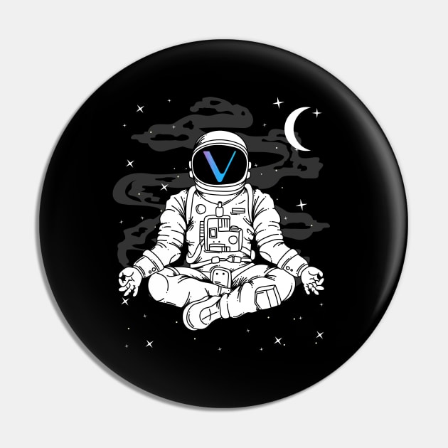 Astronaut Yoga Vechain VET Coin To The Moon Crypto Token Cryptocurrency Blockchain Wallet Birthday Gift For Men Women Kids Pin by Thingking About