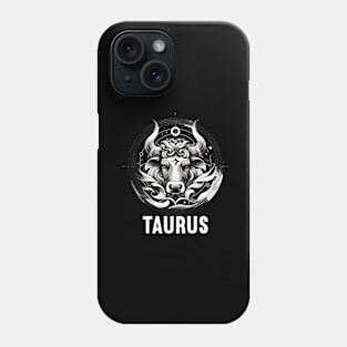 Monochrome Taurus Artistic Phone Case