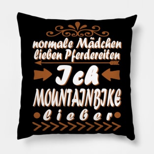 Mountainbike Mädchen Biken Downhill Pillow