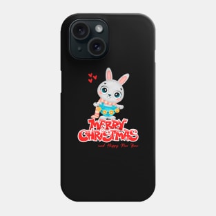 Cute Cartoon Rabbit Christmas T Shirt Phone Case