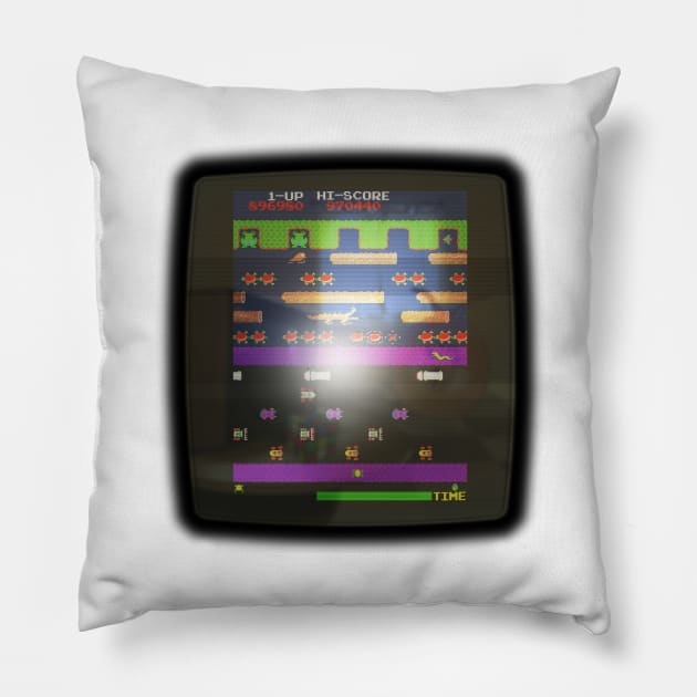80s Gaming Pillow by SquareDog