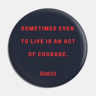 Seneca quote red text Pin