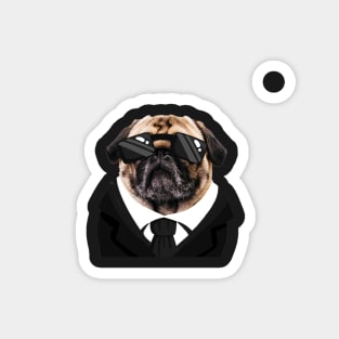 Cool dog with glasses Sticker Magnet