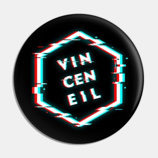 VINCE NEIL POLYGON GLITCH Pin