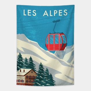 Les Alpes, Alps. Austria, Switzerland Tapestry