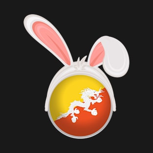 happy easter Bhutan bunny ears flag cute designs T-Shirt