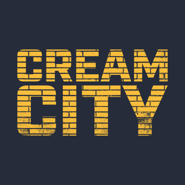 Milwaukee 'Cream City' Baseball Fan T-Shirt: Showcase Your Love for Milwaukee Baseball with Iconic Cream Brick Style! by CC0hort