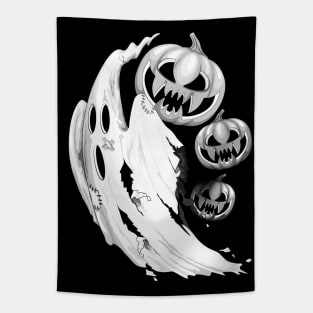 Ghost and Pumpkin funny Nightmare Escape Tapestry