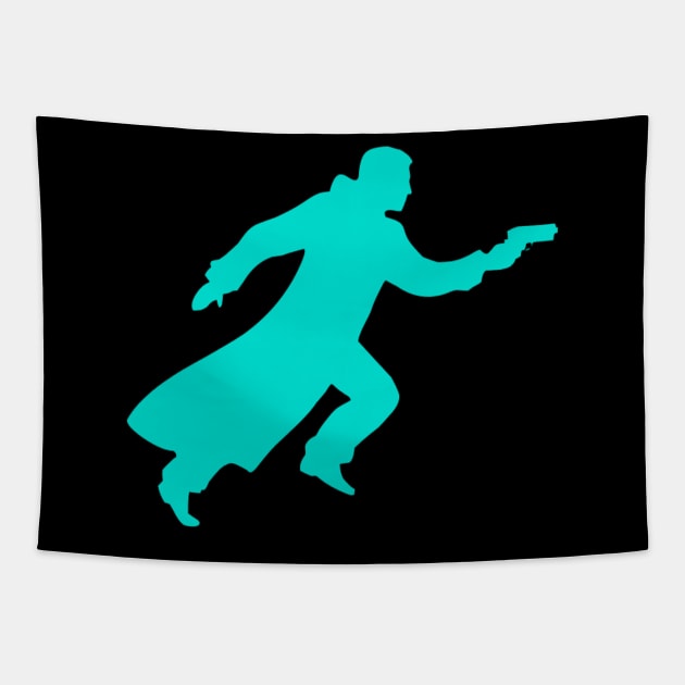 Blade Runner Silhouette Tapestry by deanbeckton