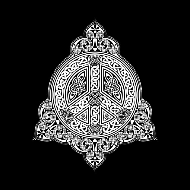 Peace Celtic Knotwork White by TitusArt