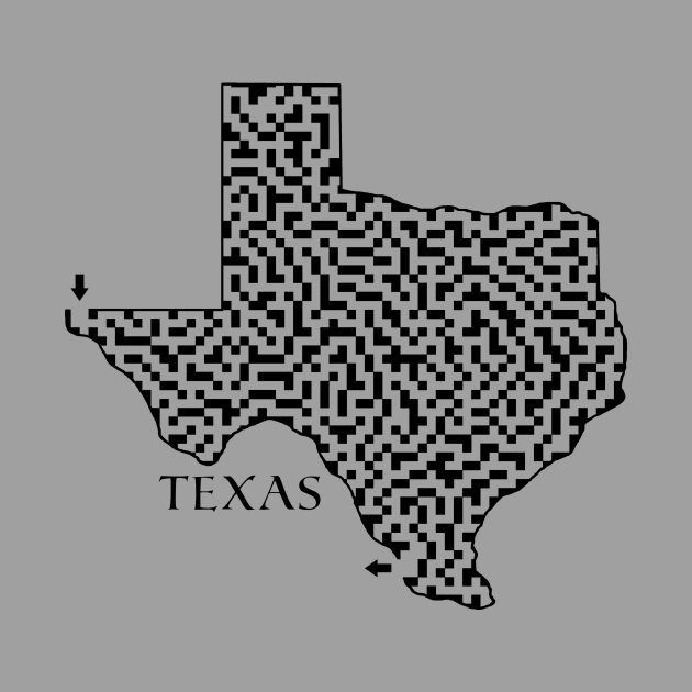 Texas State Outline Maze & Labyrinth by gorff