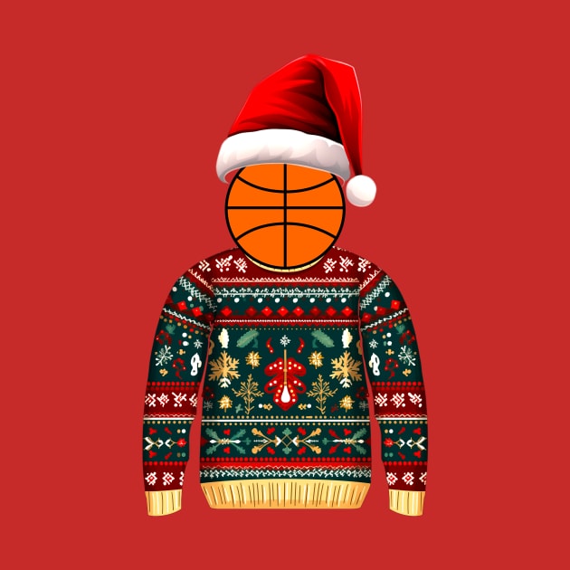 Ugly Christmas Sweater Basketball #1 by Butterfly Venom